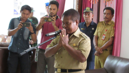 SAMBUT BAIK PEMBANGUNAN RADAR TNI AU DI SBD