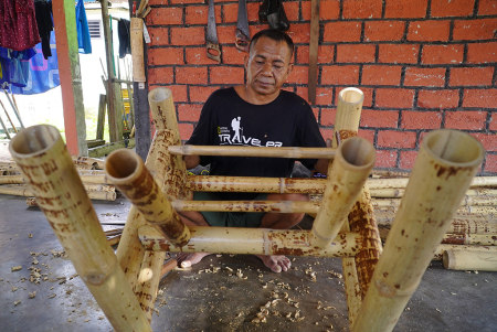 RANGKA KURSI BAMBU 
