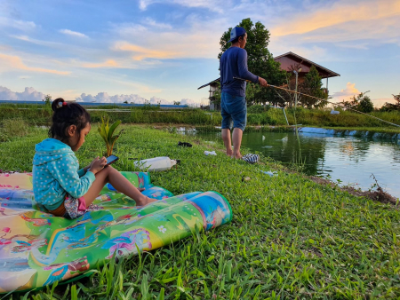 MANCING IKAN KOLAM BATU MANGKU