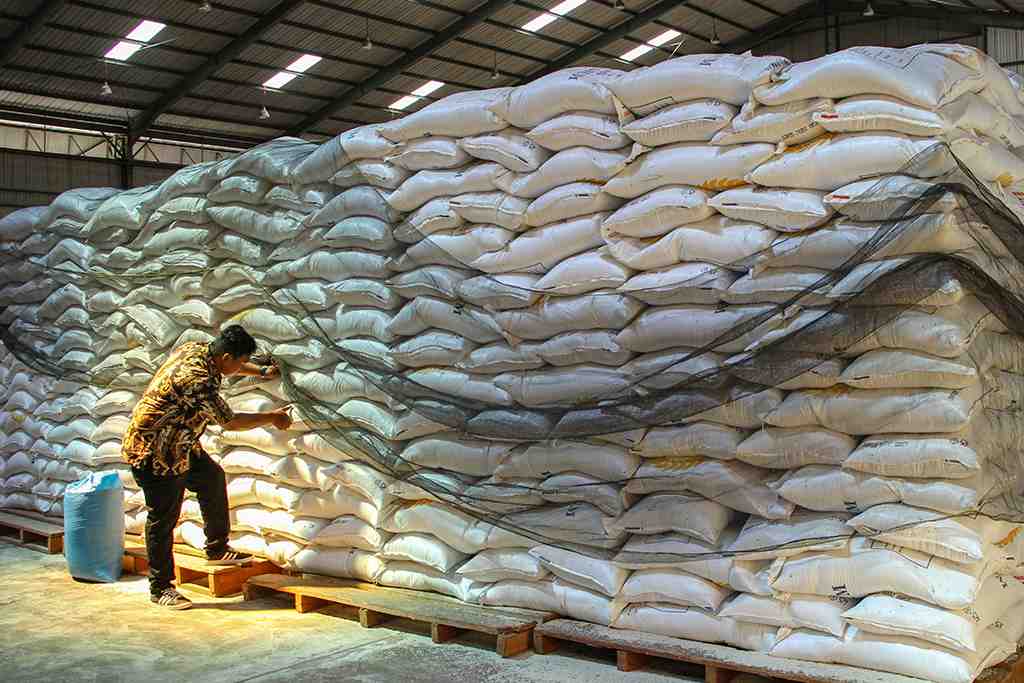 STOK BERAS BULOG MAKASSAR MENCUKUPI