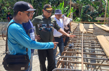 PROGRES PEMBANGUNAN JEMBATAN DESA BUTI