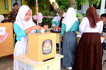 SISWA MEMILIH PENGURUS OSIS