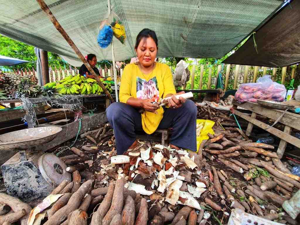MENGUPAS KULIT SINGKONG