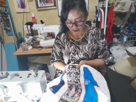 JAHIT TAS DARI KAIN PERCA 