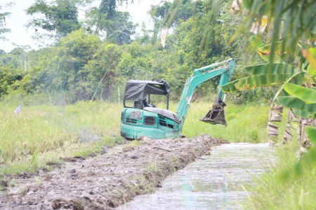 MEMBUAT PARIT DI LAHAN RAWA