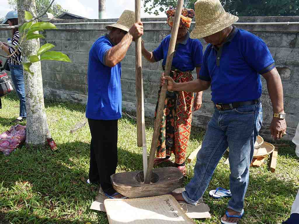 MENUMBUK BERAS KETAN