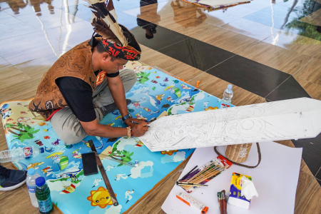 GAMBAR SKETSA ORNAMEN DAYAK