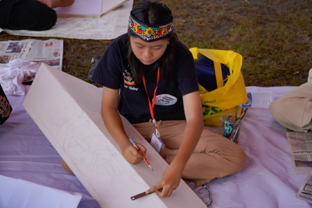 GAMBAR SKETSA ORNAMEN DAYAK