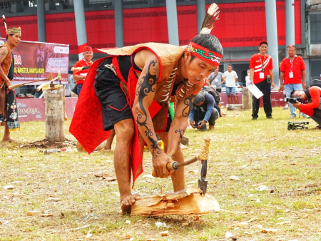 MEMBELAH BATANG KAYU
