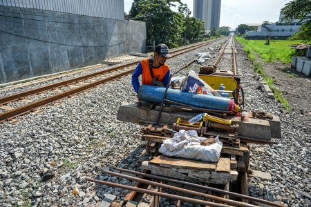 PROGRES PEMBANGUNAN REL GANDA BANDUNG-CICALENGKA