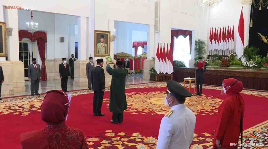 President Joko Widodo Inaugurates Ganip Warsito as BNPB Head