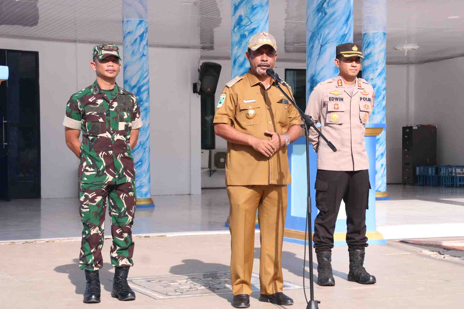 Jaga Sinergitas Kerja, Pemda Raja Ampat Gelar Apel Gabungan Dengan TNI-Polri