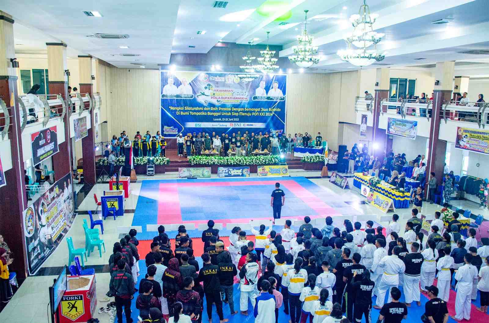 Pembukaan Kejuaraan Karate Terbuka Piala Bupati Banggai 2023, Kepala Bapppeda dan Litbang: Semoga Dapat Melahirkan Atlet-Atlet yang Handal!