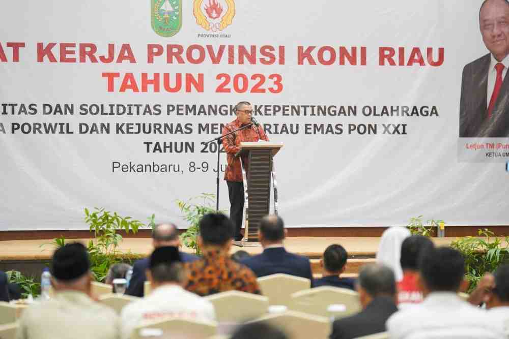 Raker KONI Riau 2023, Wagub: Satukan Sinergi dan Solidaritas untuk Lebih Baik