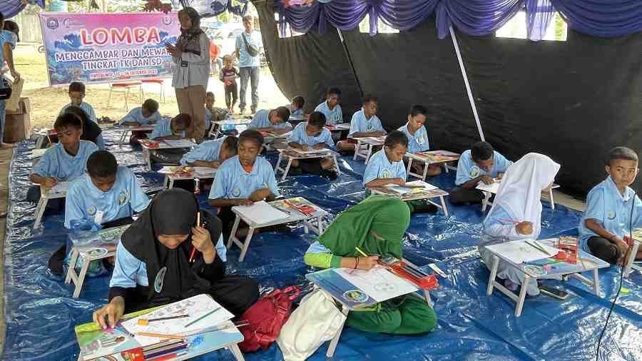 Festival Gemarikan Raja Ampat 2023, Puluhan Siswa TK dan SD Ikut Lomba Mewarnai dan Melukis
