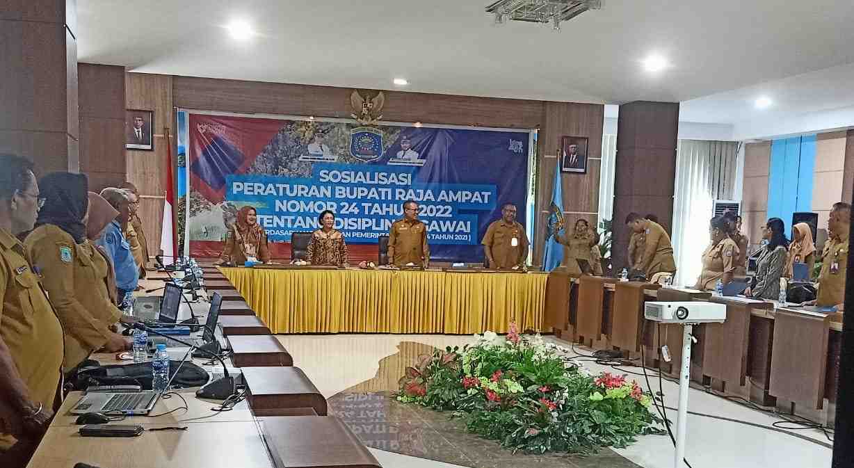 Sosialisasikan Aplikasi e-Kinerja, ASN Raja Ampat Diminta Berikan Pelayanan Maksimal