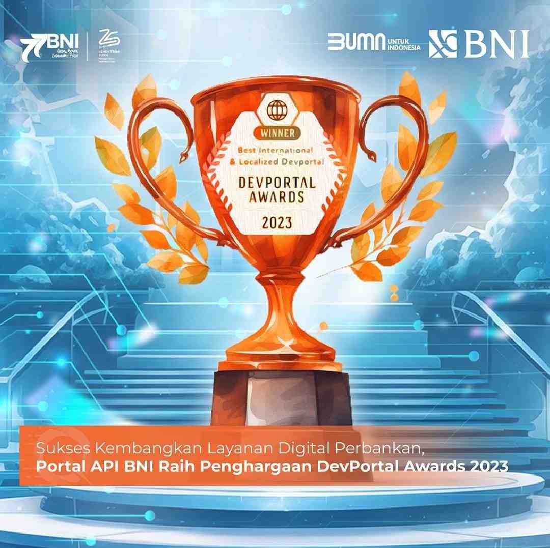 Portal API BNI Raih Penghargaan DevPortal Awards 2023