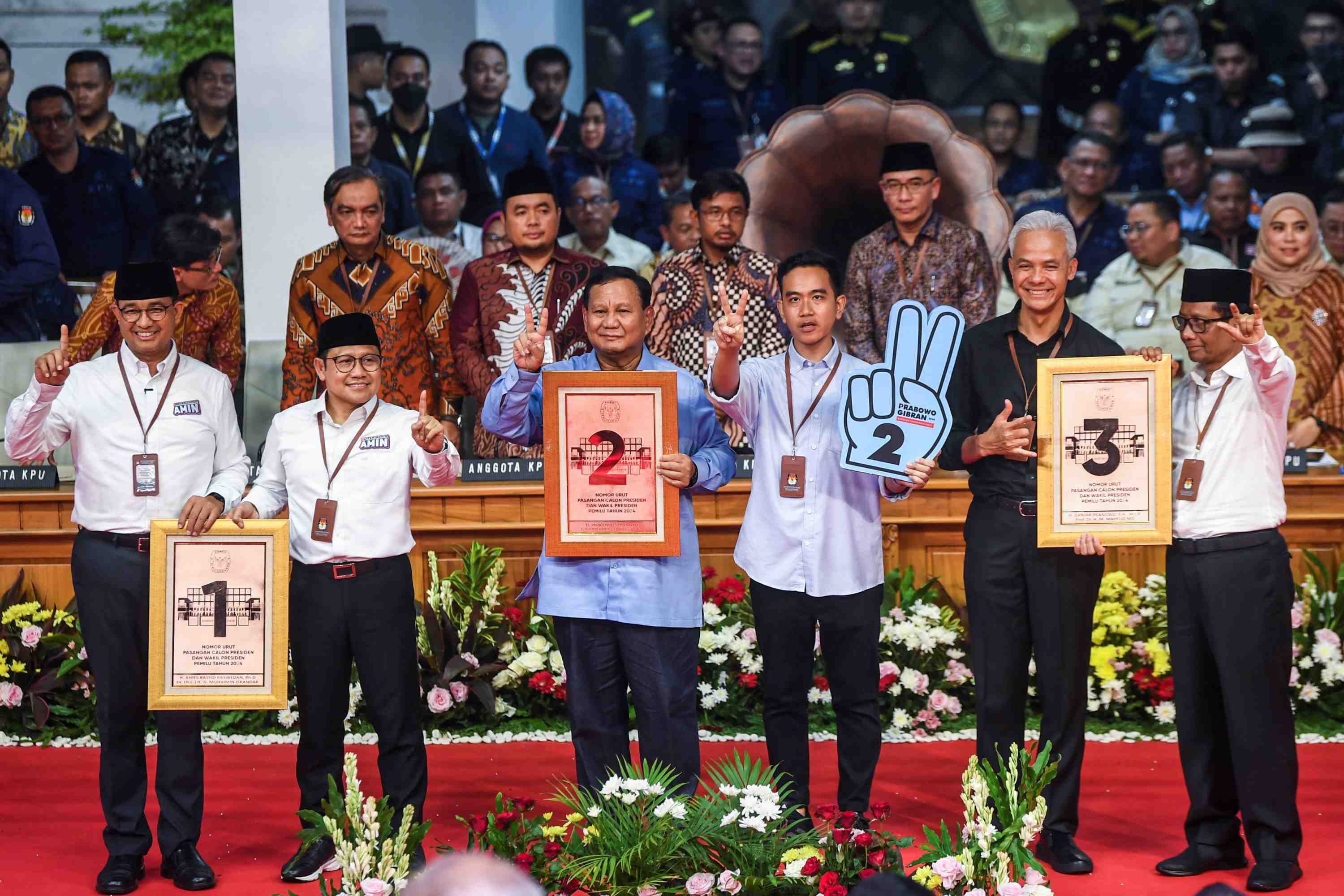 KPU Tetapkan Nomor Urut Tiga Capres Pemilu 2024