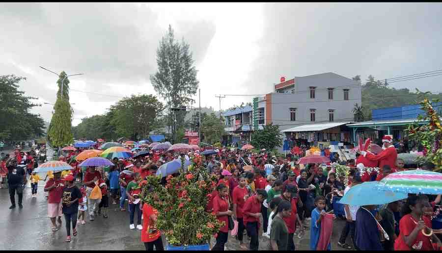 Ribuan Umat Nasrani Ikut Karnaval Menyambut Natal 2023 di Klasis Raja Ampat 