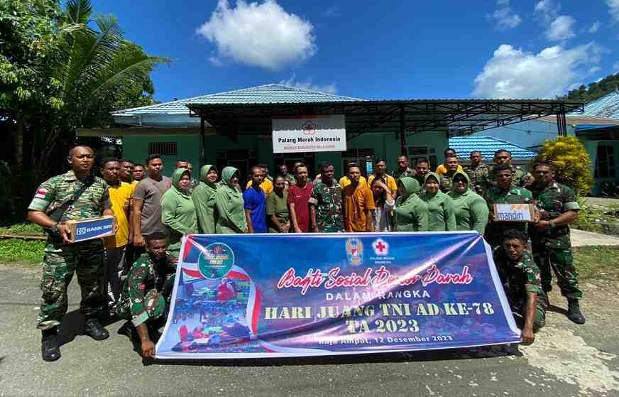Peringati Hari Juang TNI-AD, Kodim 1805/Raja Ampat  Gelar Kegiatan Bakti Sosial Donor Darah