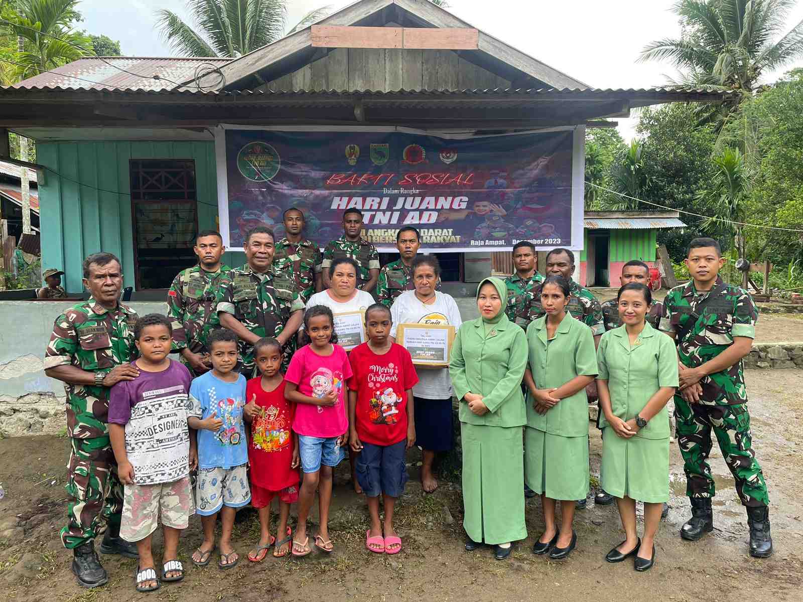 Peringati Hari Juang ke-78 TNI AD, Kodim 1805/Raja Ampat Gelar Bakti Sosial