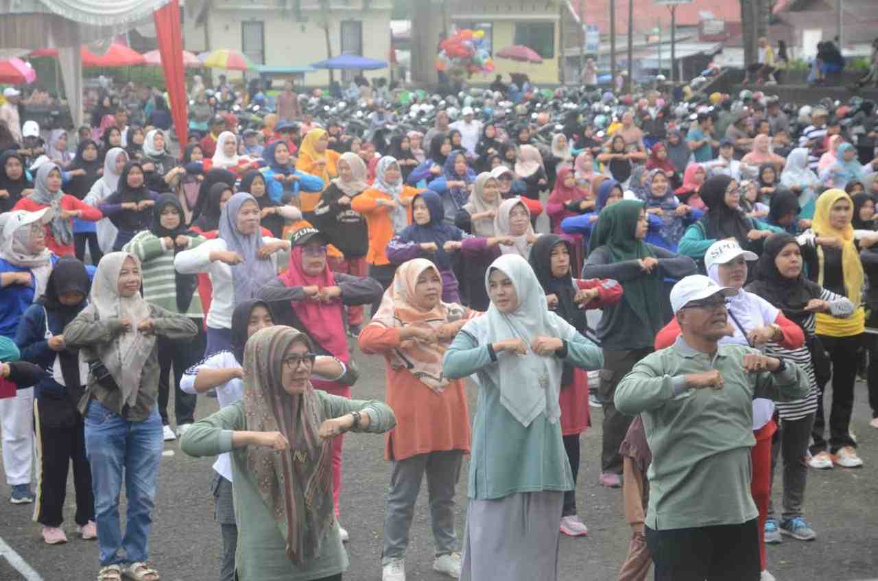 KPU Kota Payakumbuh Hadirkan Senam Sehat Menuju Pemilu 2024