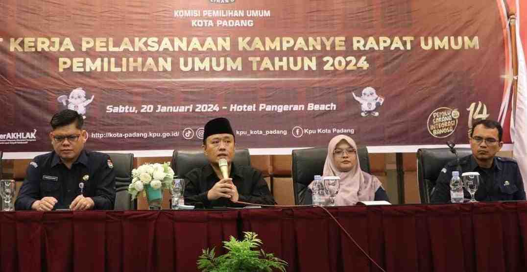 KPU Padang Gelar Raker Kampanye Rapat Umum Pemilu 2024