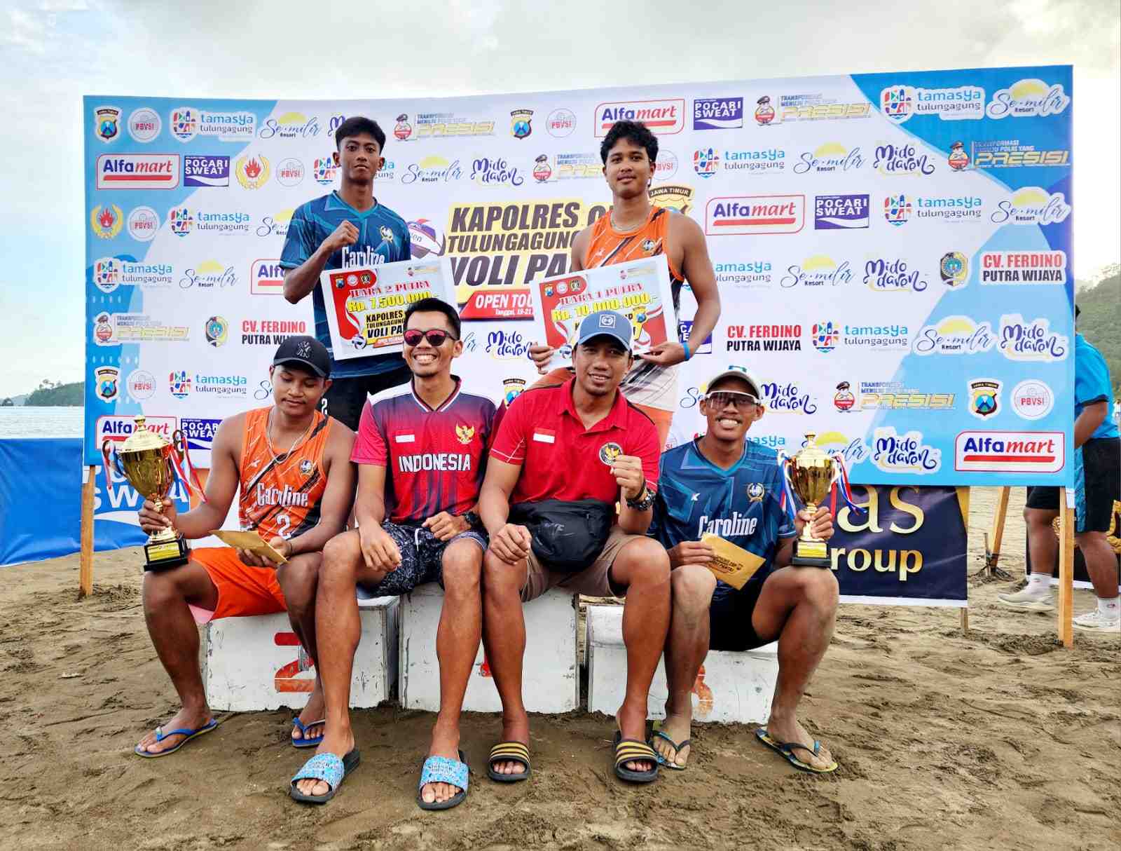 Jatim 1 Juara Voli Pantai Kapolres Tulungagung Cup 2024  