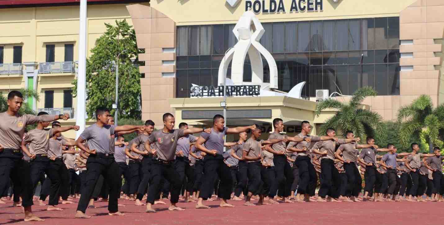 Personel Polda Aceh Dipersiapkan Fisik untuk Pengamanan TPS Pemilu 2024