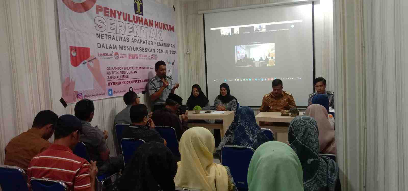 Kemenkumham Aceh Ingatkan Pemerintah Gampong Untuk Netral Dalam Pemilu 2024
