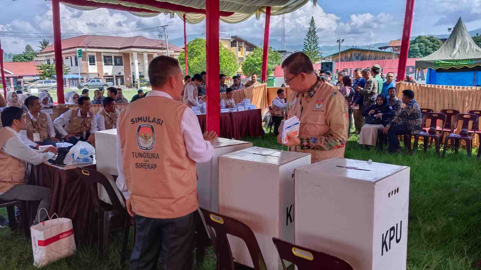 KIP Gayo Lues Gelar Simulasi Menjelang Pemilu 2024