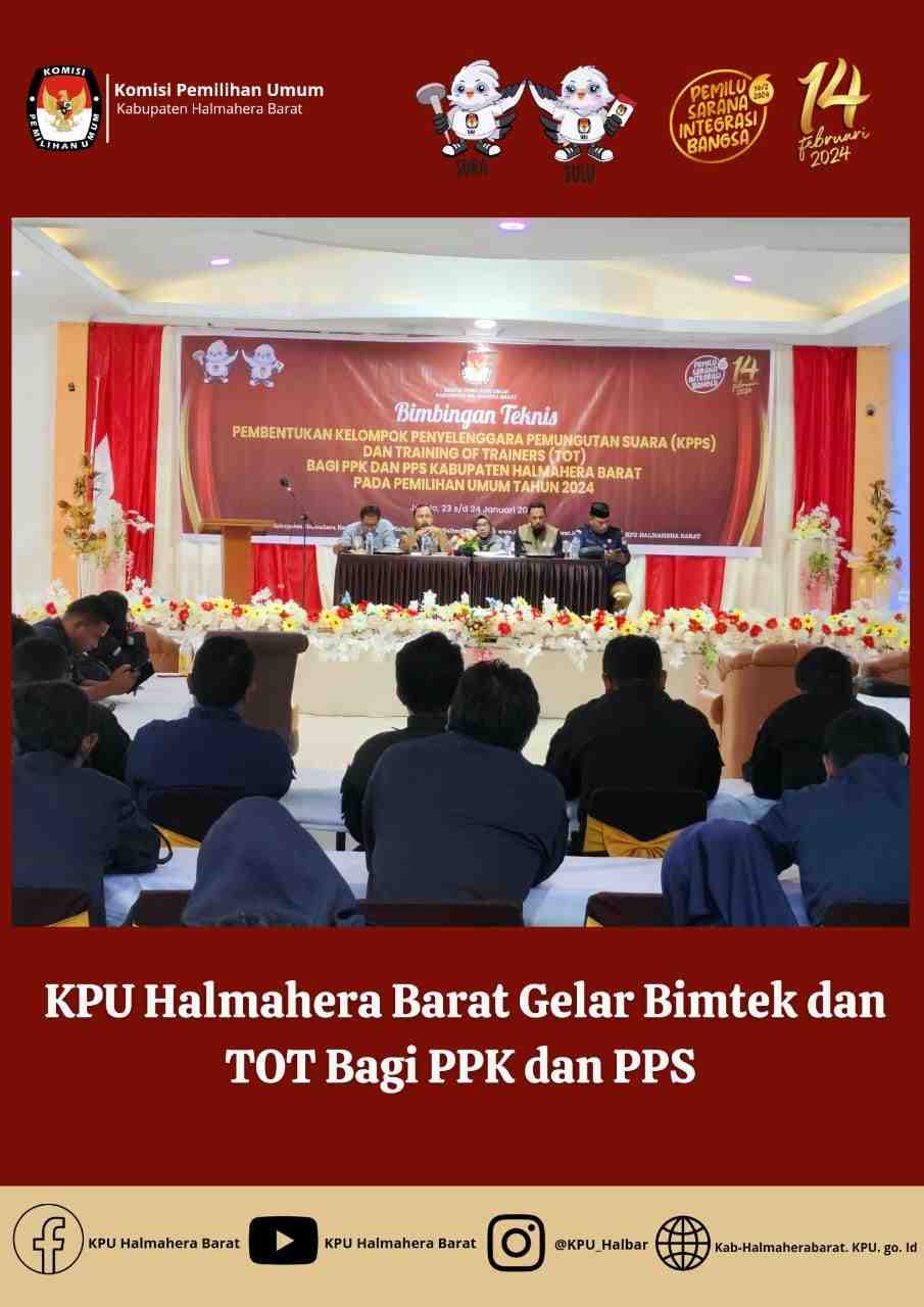 KPU Halbar Gelar Bimtek KPPS dan ToT