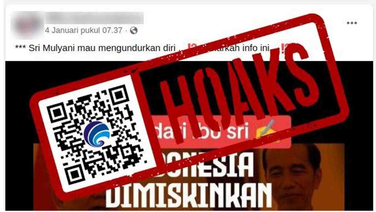 [CEK FAKTA] Menkeu Sri Mulyani Mengundurkan Diri