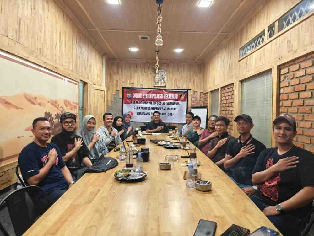 Polisi dan Admin Medsos di Pekanbaru Cegah Hoax Jelang Pemilu 2024
