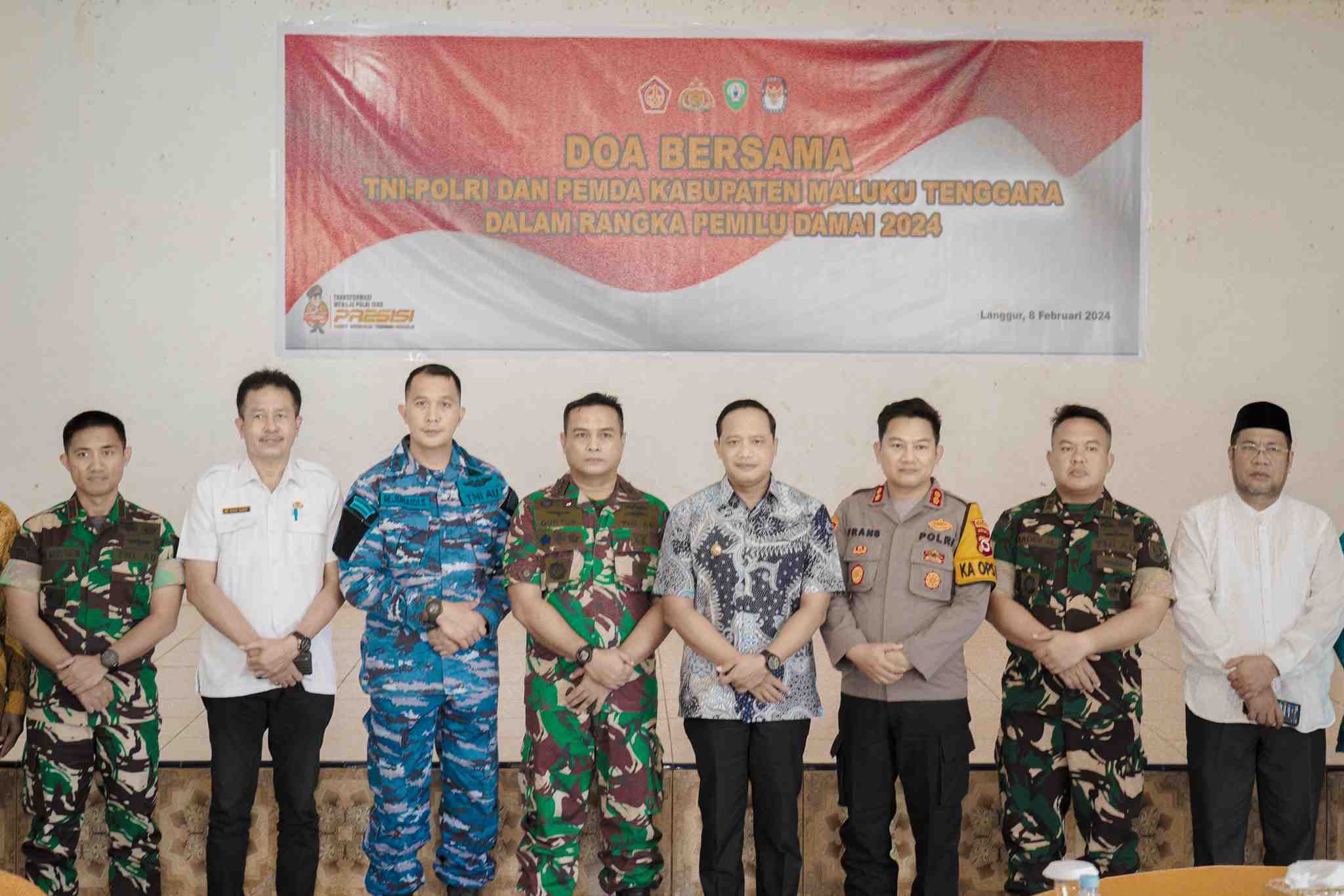 Polres Malra Gelar Doa Bersama untuk Pemilu yang Aman, Lancar, dan Damai