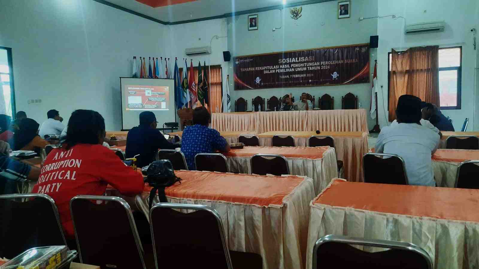 KPU Tuban Gelar Sosialisasi Rekapitulasi Perolehan Suara
