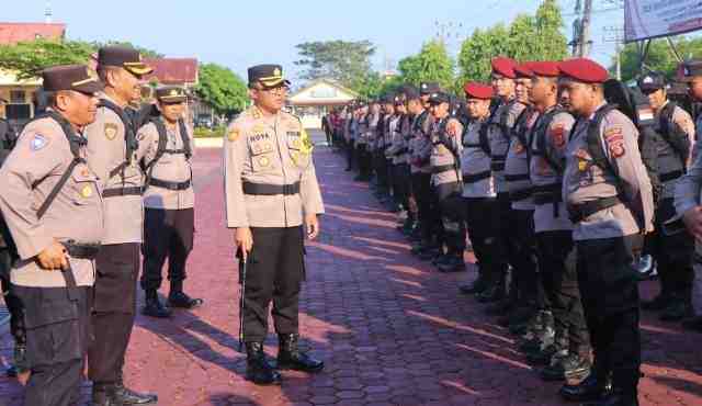 Kapolres Aceh Timur Cek Kesiapan Personel Pengamanan TPS