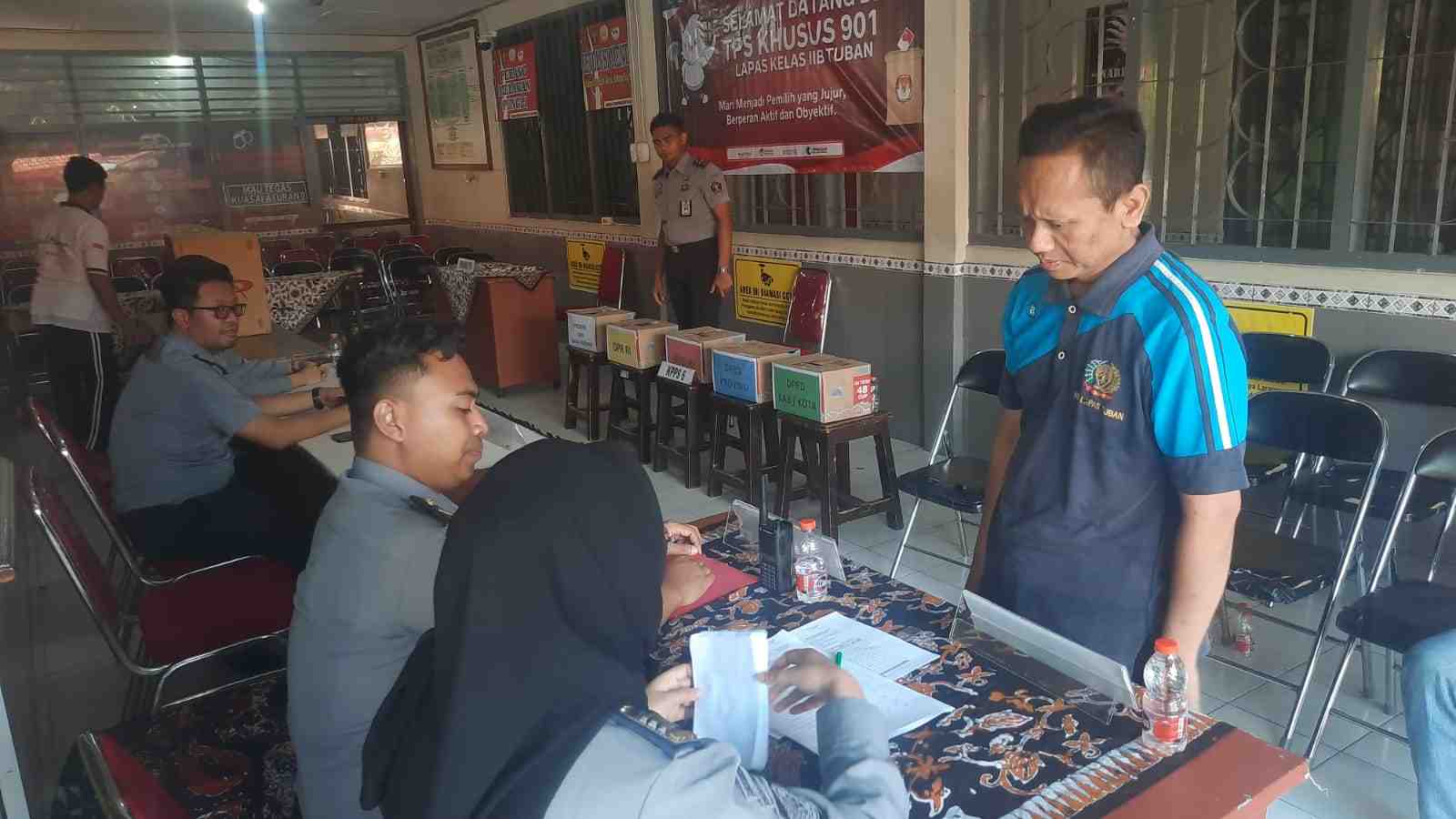 Lapas Tuban Gelar Simulasi Pencoblosan