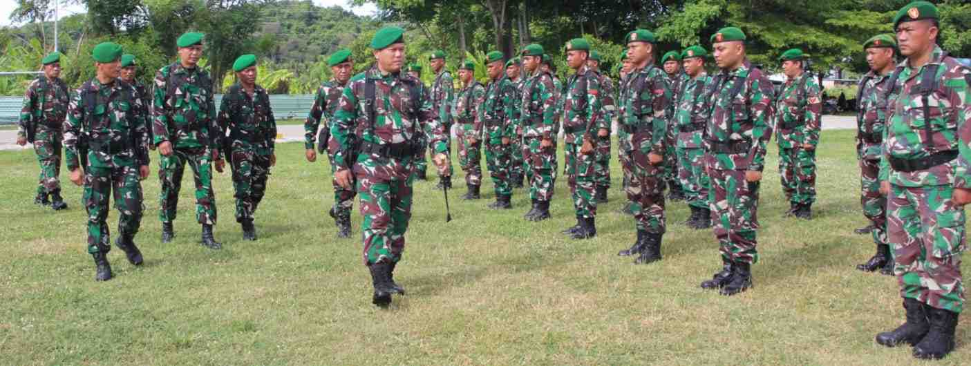 Pimpin Apel Pasukan, Dandim 1628/Sumbawa Barat Jamin Keamanan Pemilu di Sumbawa Barat
