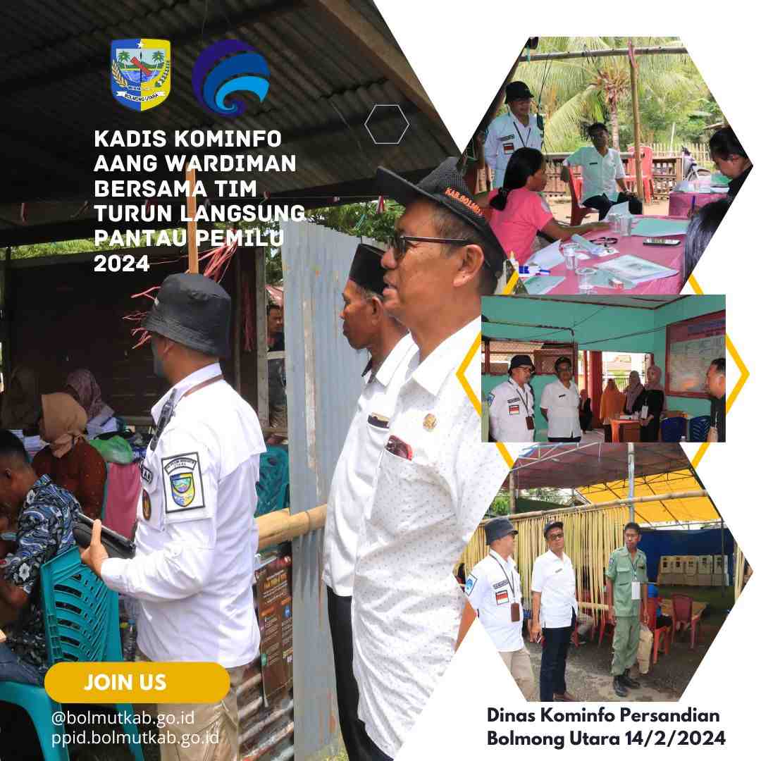 Kadis Kominfo Aang Wardiman bersama Tim turun langsung pantau Pemilu 2024