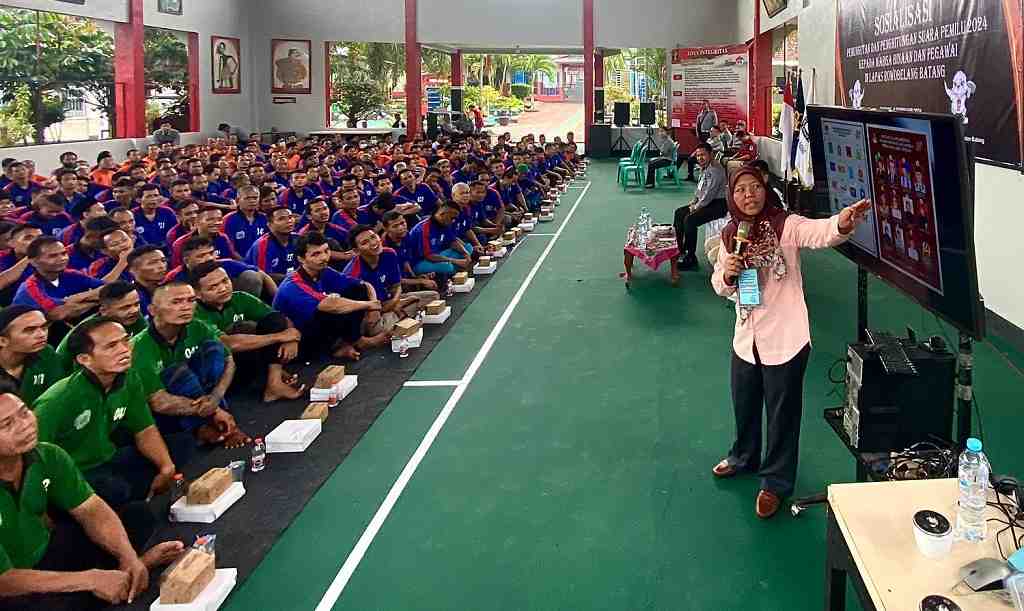 Warga Binaan Lapas Batang Ikuti Sosialisasi Pemilu 2024