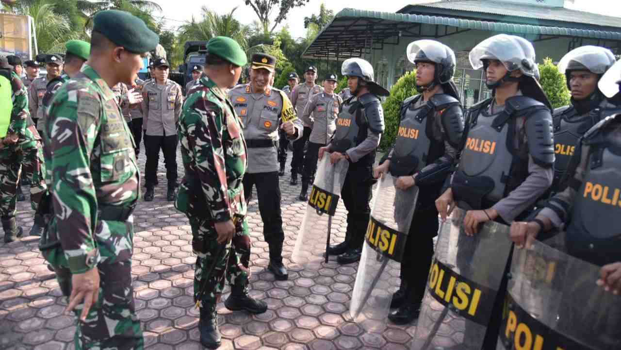 Polres Bireuen Bersinergi dengan TNI Siap Amankan Pemilu 2024
