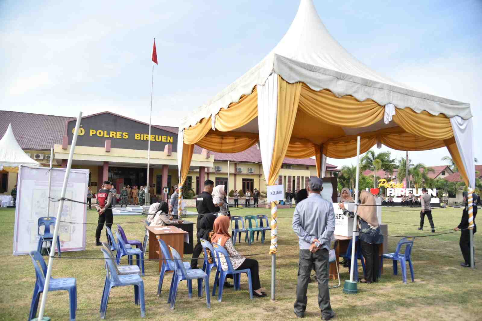 Polres Bireuen Gelar Simulasi Pengamanan TPS Pemilu 2024