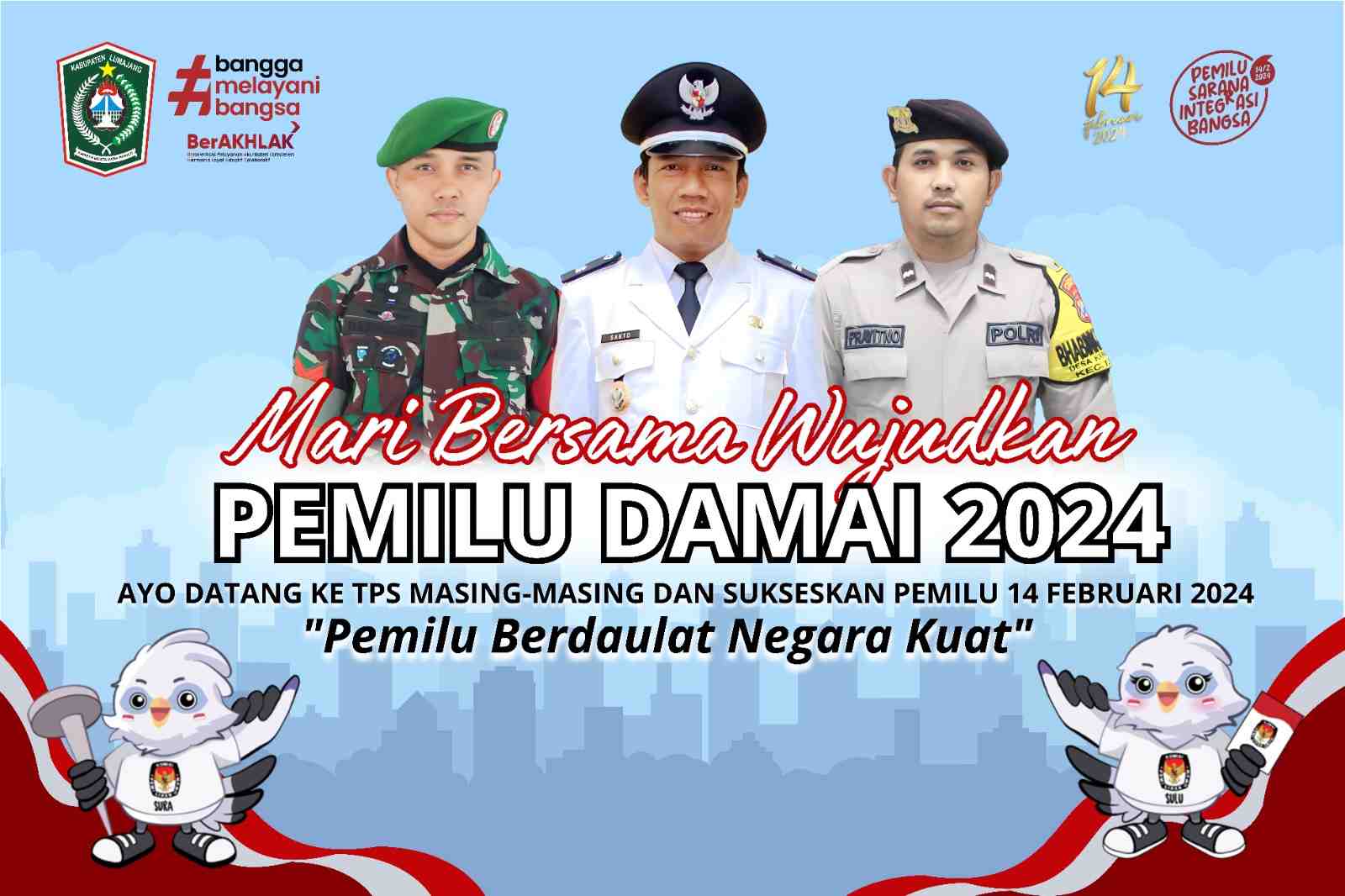 Tiga Pilar Desa Tukum Lumajang Ajak Warga Ramaikan Pemilu 2024 dengan Damai