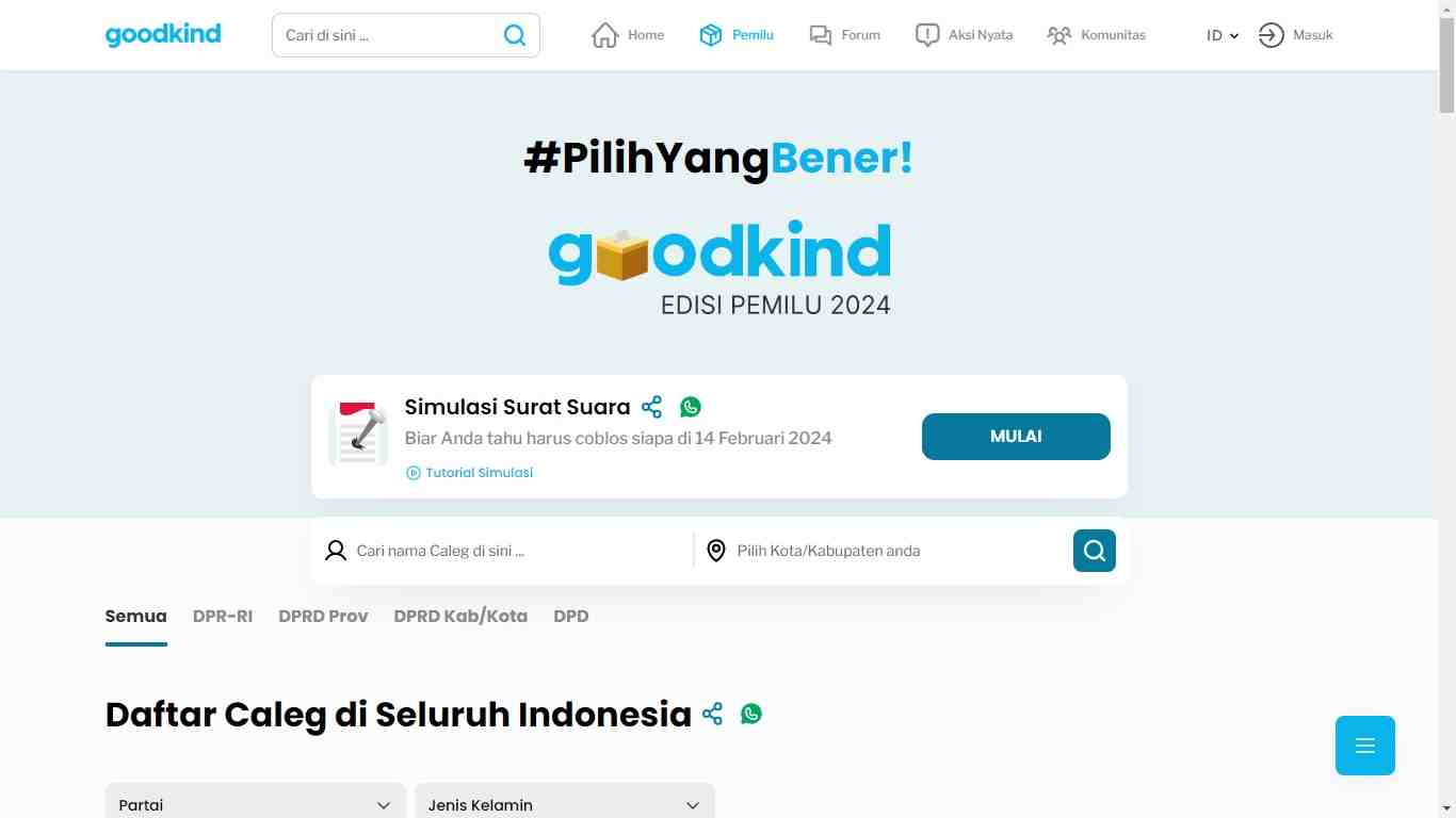 Masa Tenang Pemilu 2024, Aplikasi Goodkind Bantu Pemilih Memilih dengan Tepat