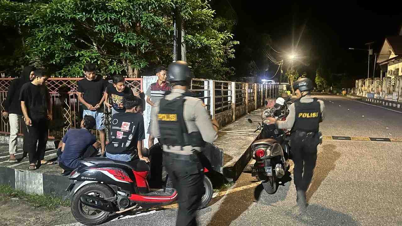 Cegah Guantibmas Pasca Pemungutan Suara, Personel Polres Aceh Selatan Gelar Patroli