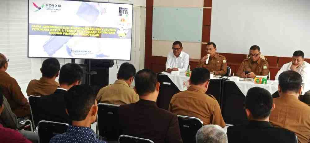 Disnakermobduk Aceh dan PHRI Aceh Rapat Persiapan Akomodasi PON XXI