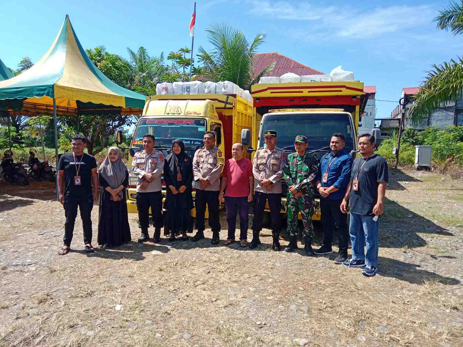 Polisi Kawal Pergeseran dan Pengembalian Logistik Hasil Pemilu di Abdya
