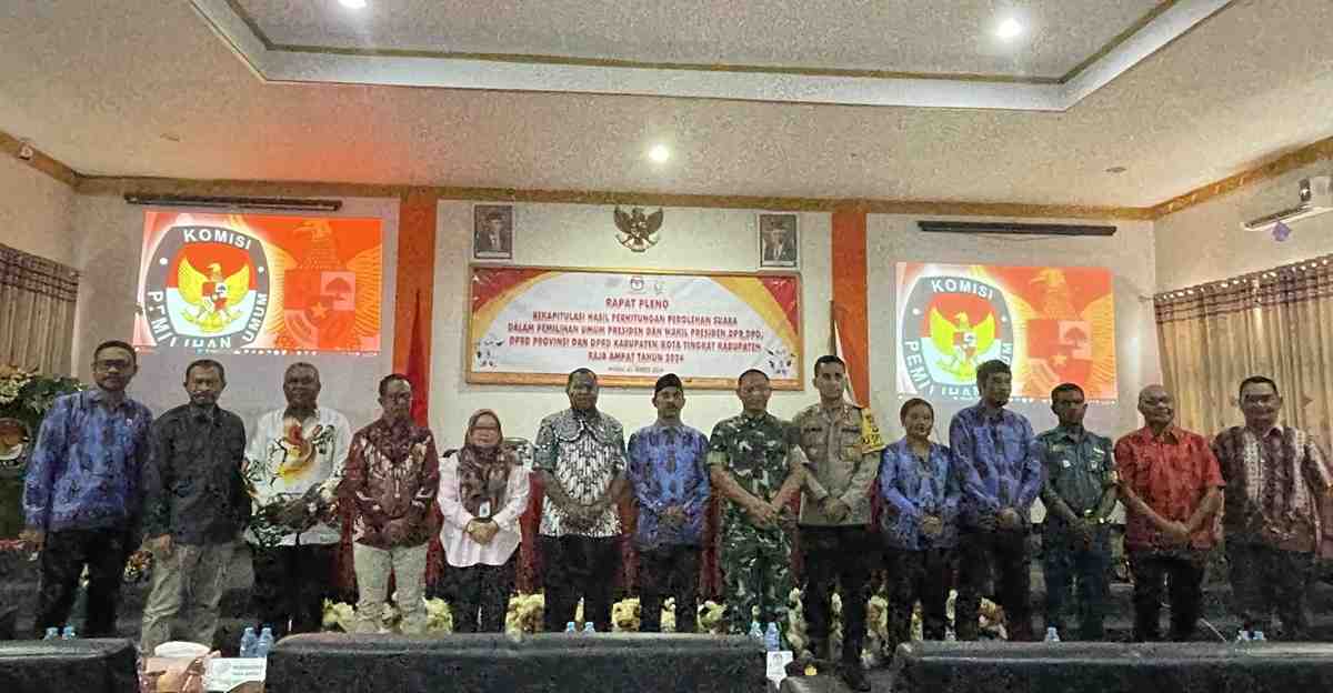 KPU Raja Ampat Gelar Pleno Rekapitulasi Suara Pemilu 2024 Secara Tertutup