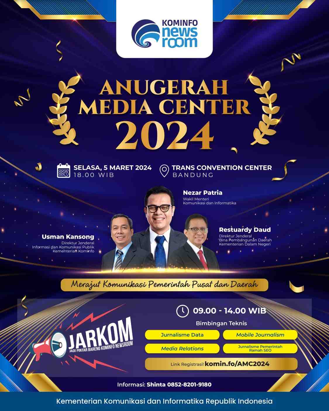 [SIARAN PERS] Kementerian Kominfo Apresiasi Mitra Komunikasi Publik lewat Anugerah Media Center 2024 